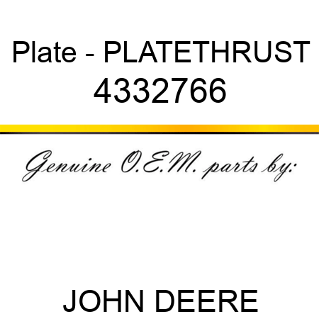 Plate - PLATETHRUST 4332766