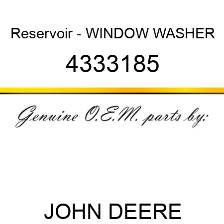 Reservoir - WINDOW WASHER 4333185