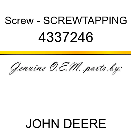 Screw - SCREWTAPPING 4337246