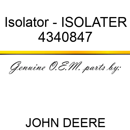 Isolator - ISOLATER 4340847