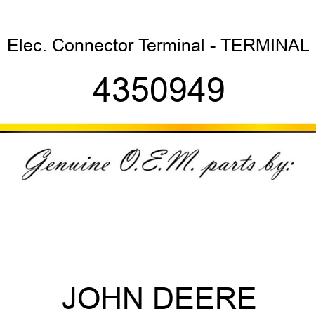 Elec. Connector Terminal - TERMINAL 4350949