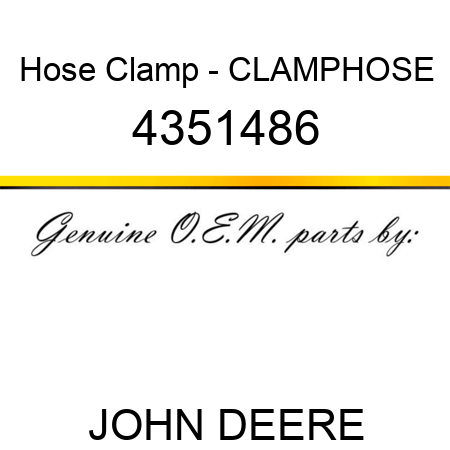 Hose Clamp - CLAMP,HOSE 4351486