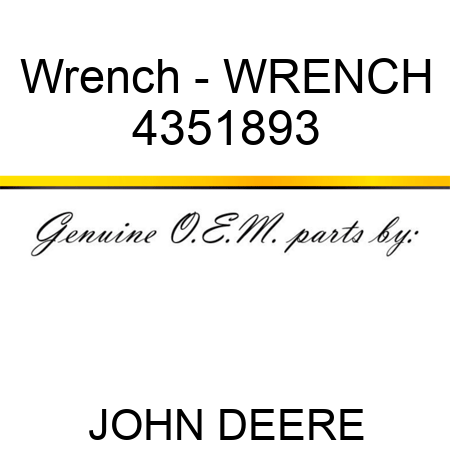 Wrench - WRENCH 4351893
