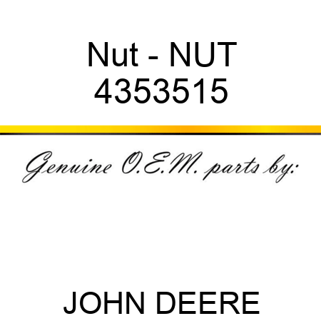 Nut - NUT 4353515