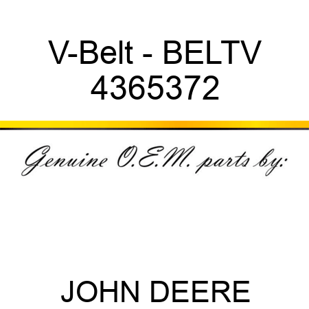 V-Belt - BELT,V 4365372