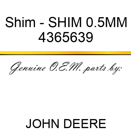 Shim - SHIM 0.5MM 4365639