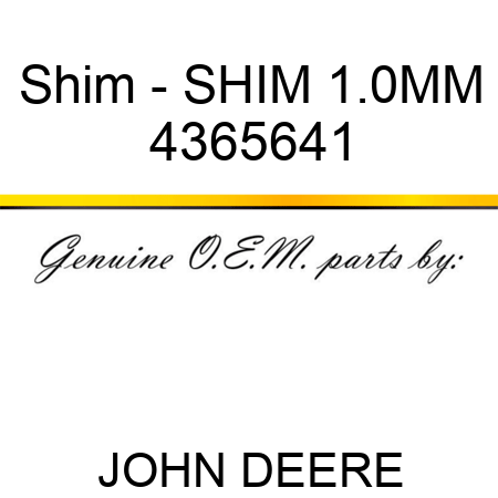 Shim - SHIM 1.0MM 4365641