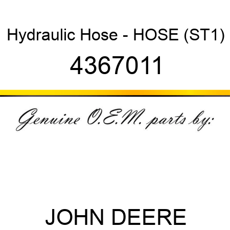 Hydraulic Hose - HOSE (ST1) 4367011