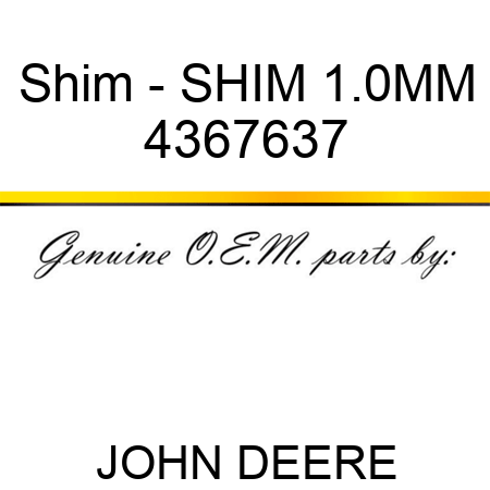 Shim - SHIM 1.0MM 4367637