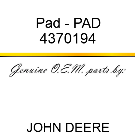Pad - PAD 4370194