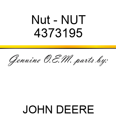 Nut - NUT 4373195