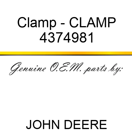 Clamp - CLAMP 4374981