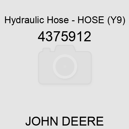 Hydraulic Hose - HOSE (Y9) 4375912