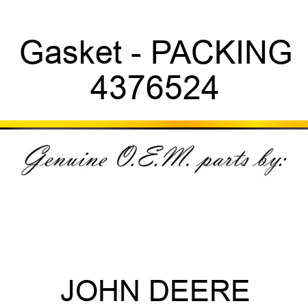 Gasket - PACKING 4376524
