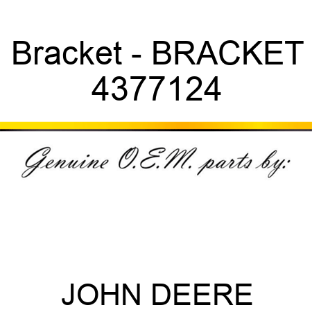 Bracket - BRACKET 4377124
