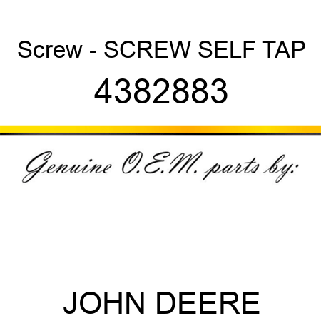 Screw - SCREW, SELF TAP 4382883