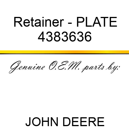 Retainer - PLATE 4383636