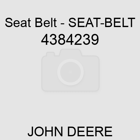Seat Belt - SEAT-BELT 4384239