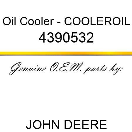 Oil Cooler - COOLER,OIL 4390532