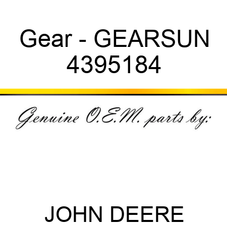 Gear - GEAR,SUN 4395184