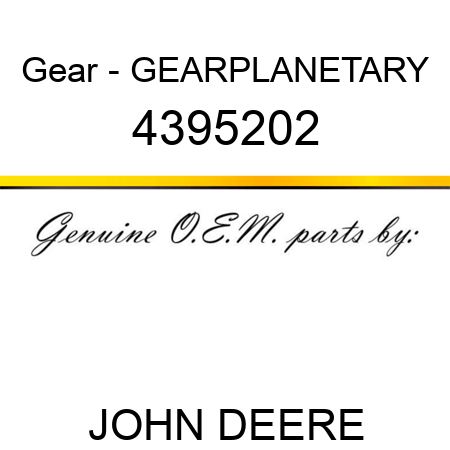 Gear - GEAR,PLANETARY 4395202
