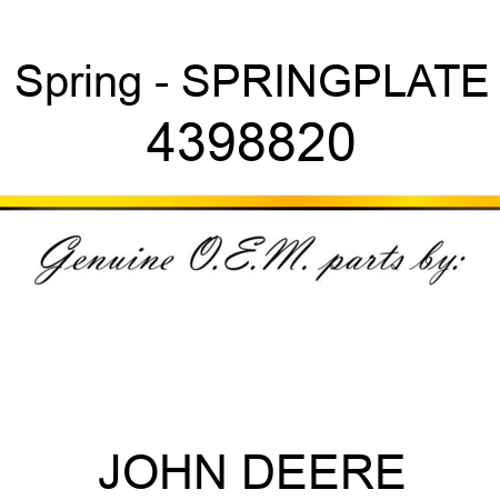 Spring - SPRING,PLATE 4398820