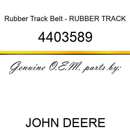 Rubber Track Belt - RUBBER TRACK 4403589