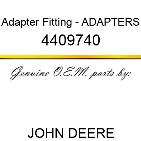 Adapter Fitting - ADAPTERS 4409740