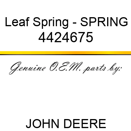 Leaf Spring - SPRING 4424675
