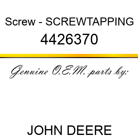Screw - SCREW,TAPPING 4426370