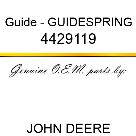 Guide - GUIDE,SPRING 4429119