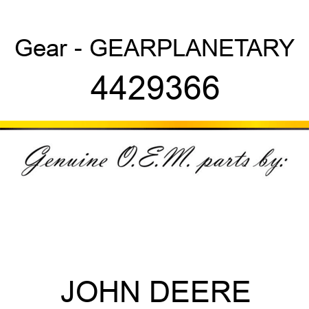 Gear - GEAR,PLANETARY 4429366