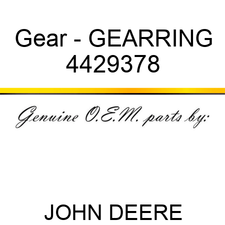 Gear - GEAR,RING 4429378