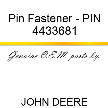 Pin Fastener - PIN 4433681