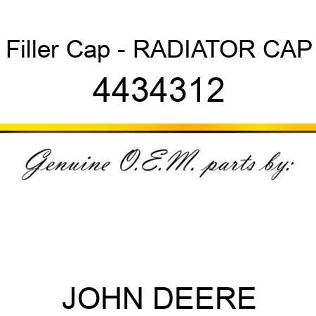 Filler Cap - RADIATOR CAP 4434312