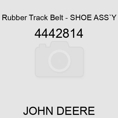 Rubber Track Belt - SHOE ASS`Y 4442814