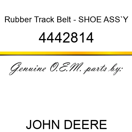 Rubber Track Belt - SHOE ASS`Y 4442814
