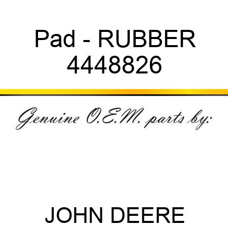 Pad - RUBBER 4448826