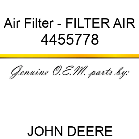 Air Filter - FILTER AIR 4455778