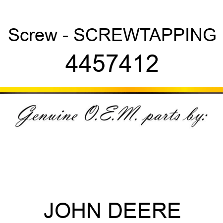 Screw - SCREW,TAPPING 4457412