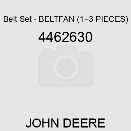 Belt Set - BELT,FAN (1=3 PIECES) 4462630