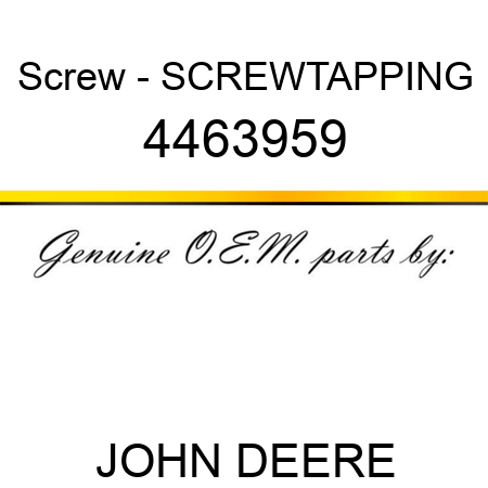 Screw - SCREW,TAPPING 4463959