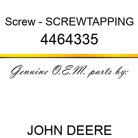 Screw - SCREW,TAPPING 4464335
