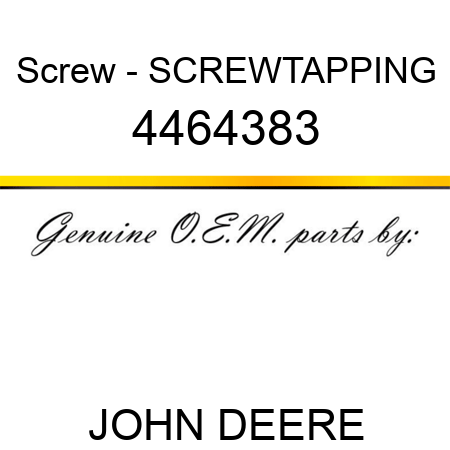 Screw - SCREW,TAPPING 4464383