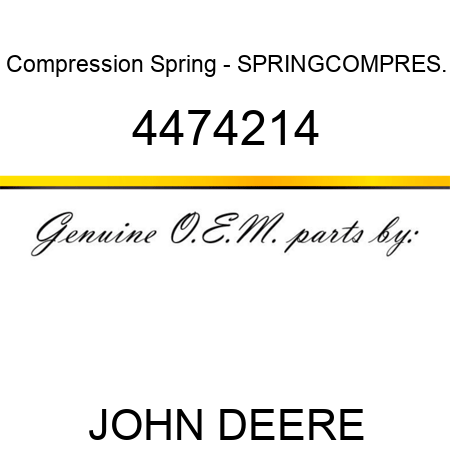 Compression Spring - SPRING,COMPRES. 4474214