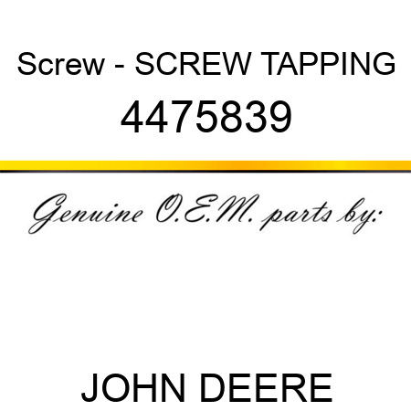 Screw - SCREW, TAPPING 4475839