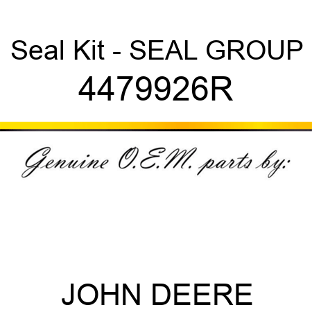 Seal Kit - SEAL GROUP 4479926R