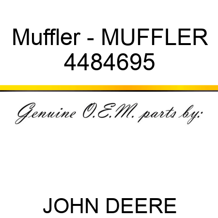 Muffler - MUFFLER 4484695