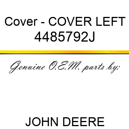 Cover - COVER, LEFT 4485792J