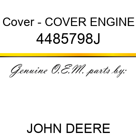 Cover - COVER, ENGINE 4485798J